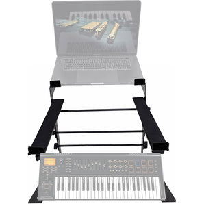 Rockville Dual Shelf Laptop+Controller Stand for Behringer Motor49 Keyboard