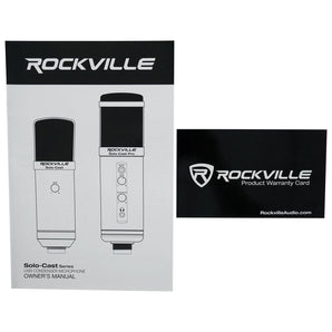 Rockville USB Computer PC Microphone Mic+Presonus Boom Arm+Pop Filter+Headphones