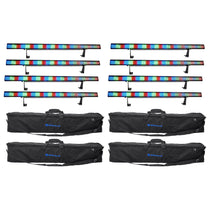 (8) COLORSTRIP DMX Color Strip Lights + Carry Cases