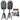 Rockville Dual 8" Bluetooth PA Church Speakers+Mic+Stands 4 Church Sound Systems