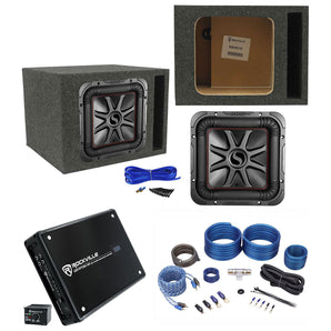 KICKER 45L7R102 10" 1000w L7R Solo-Baric Subwoofer+Enclosure Box+Mono Amplifier