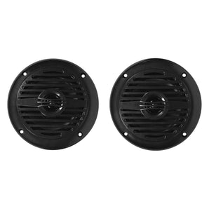 (4) Rockville MS40B Black 4" 200 Watt Marine Boat Speakers Compact and Powerful