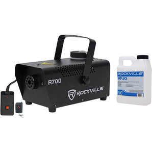 Rockville R700 Fog/Smoke Machine w/ Remote+Fluid Quick Heatup, Thick Fog