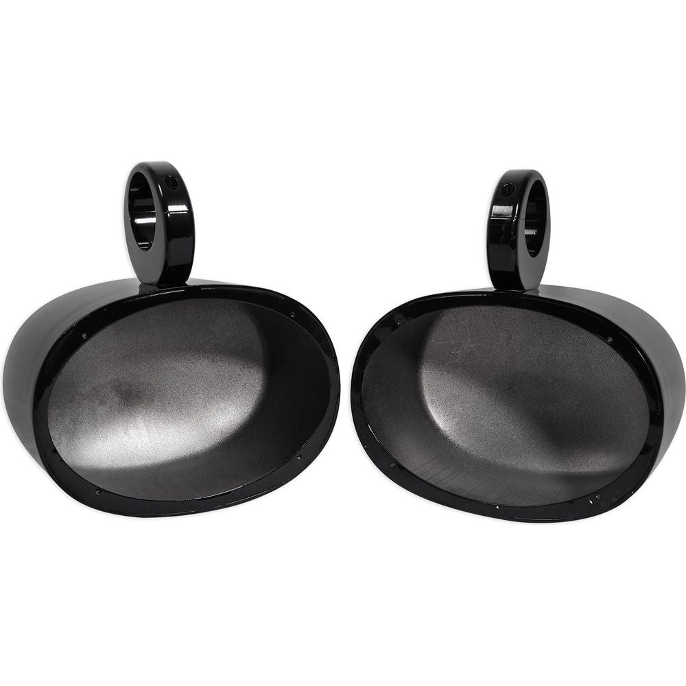 (2) 6x9" 1000w 360° Swivel Black Aluminum Wakeboard Tower Speakers