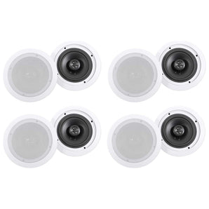(8) Rockville HC655 6.5" 500 Watt In-Ceiling Home Theater Speakers 8 Ohm