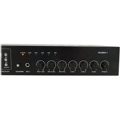 RCS80-1 60W Amp 3-Pack + Cube 3.5" Black Speakers Bundle