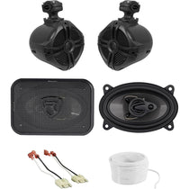 6.5" Swivel Tower Speakers+Front Speaker Upgrade For 1987-1995 JEEP WRANGLER YJ
