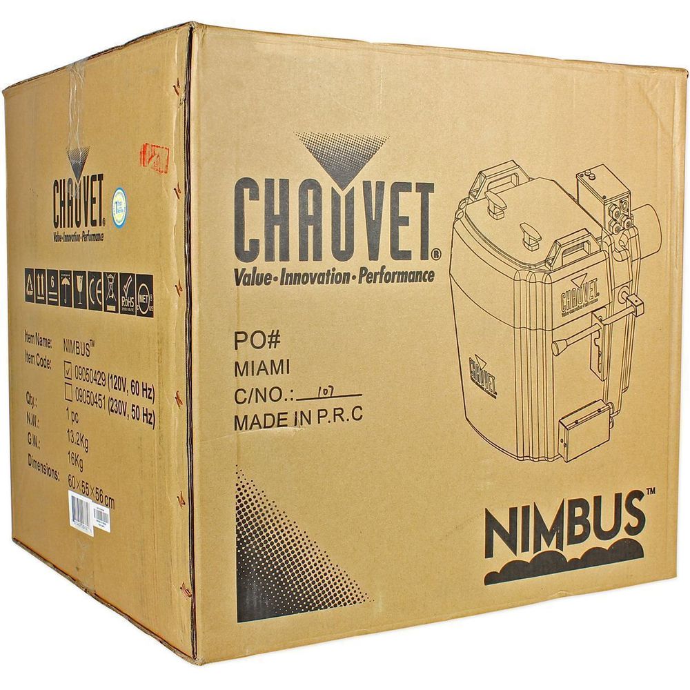 Nimbus Fog Machine + 2 Strobe Lights + Rolling Cart