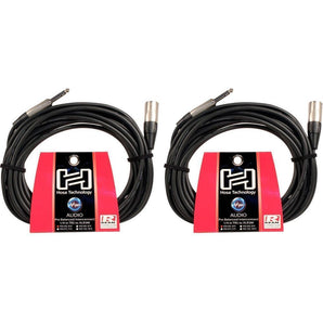 (2) Hosa HSX-030 30 Foot 1/4" TRS - XLR-3 Male Balanced Inter-Connect Cable
