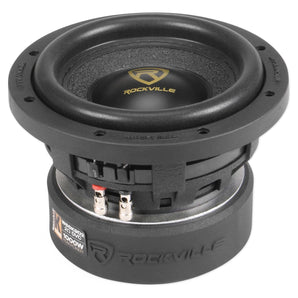 (2) Rockville W65K9D2 6.5" 1000w Car Subwoofers Subs+Vented Sub Box Enclosure