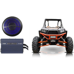 Hifonics TPS-A500.1 500w Mono Amplifier+12" Free Air Subwoofer Polaris RZR/ATV/UTV/Cart