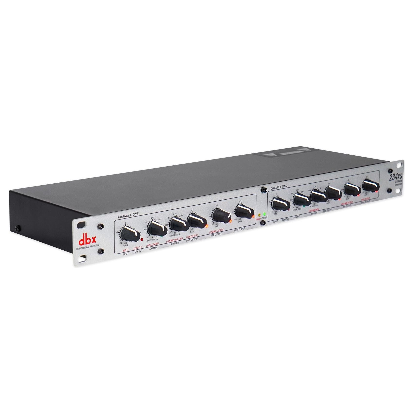 DBX 234XS Rack Mount Stereo 2/3/4-Way Crossover Pro Audio Sound Proces ...