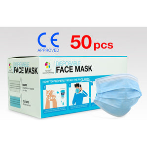 (1000) CE Approved 3-Ply Non-Woven Disposable Face Masks FaceMasks