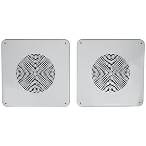 (8) Rockville MS81 Metal 8" 70v Commercial Background Music PA Ceiling Speakers