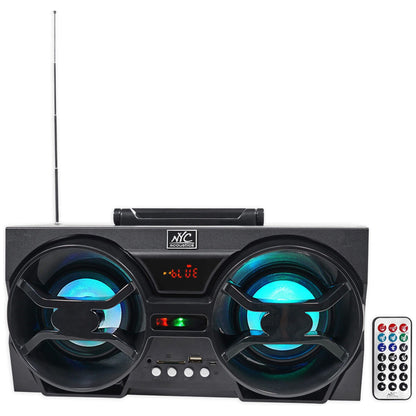 MTX Terminator TNP212D2 Dual 12" Sub Box + NPB3 Bluetooth Boombox Bundle