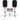 (2) Rockville SPG88 8" Passive 400w DJ PA Speakers+Stands w/LED's+Remote+Cables