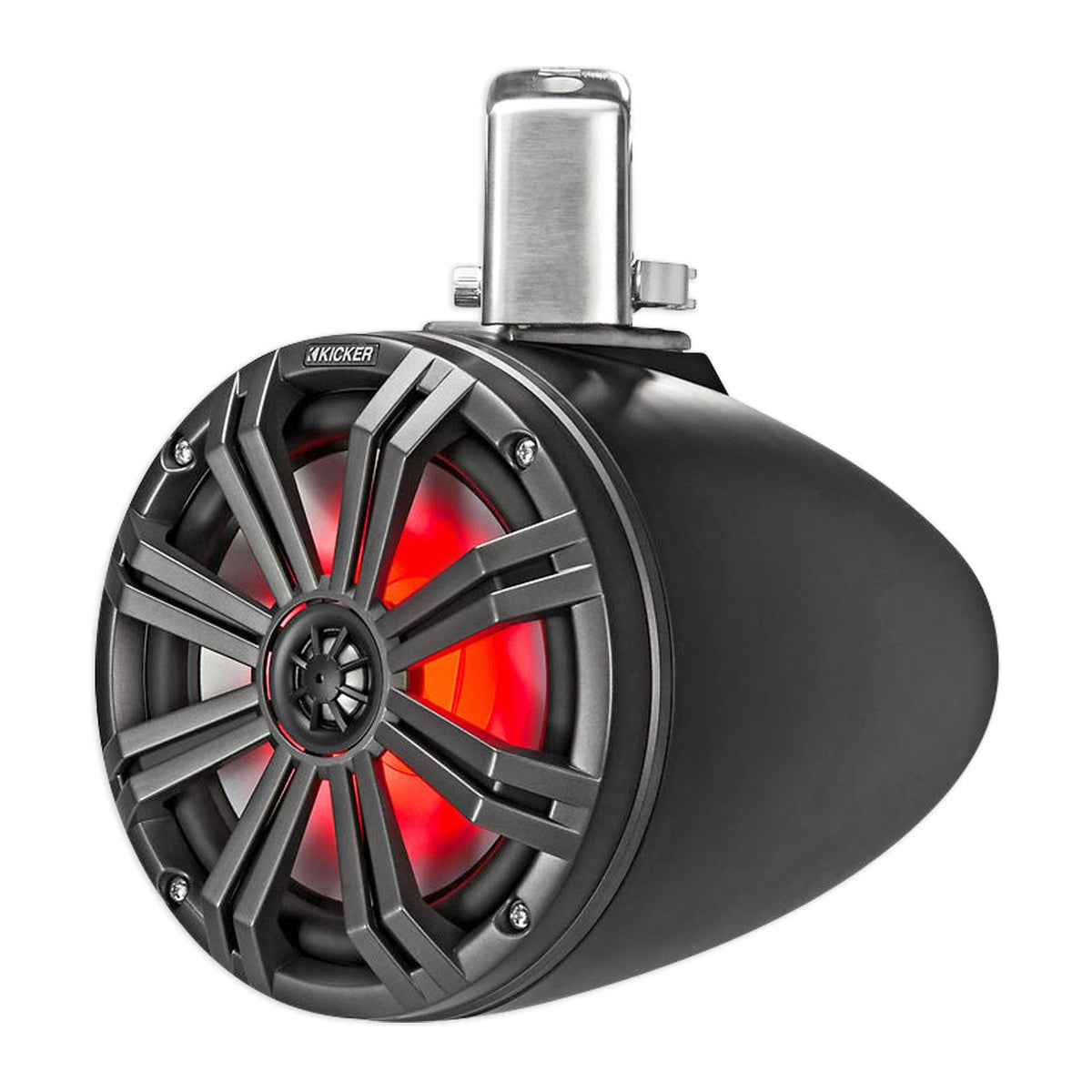 45KMTC8 8" 600W Marine Wakeboard LED Tower Speakers + WET75.2 Amplifier + RMWK8 Wire Kit
