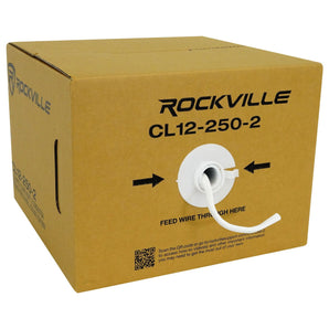 Rockville CL12-250-2 CL2 Rated 12 AWG 250' Speaker Wire In Wall Ceiling 70V 100V