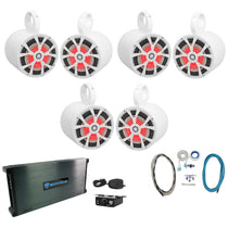 RKL80MW White 6-Pack + DBM65 6‑Channel Amp Bundle