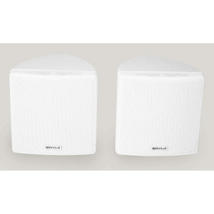 RCS80-1 60W Amp 2-Pack + Cube 3.5" White Speakers Bundle