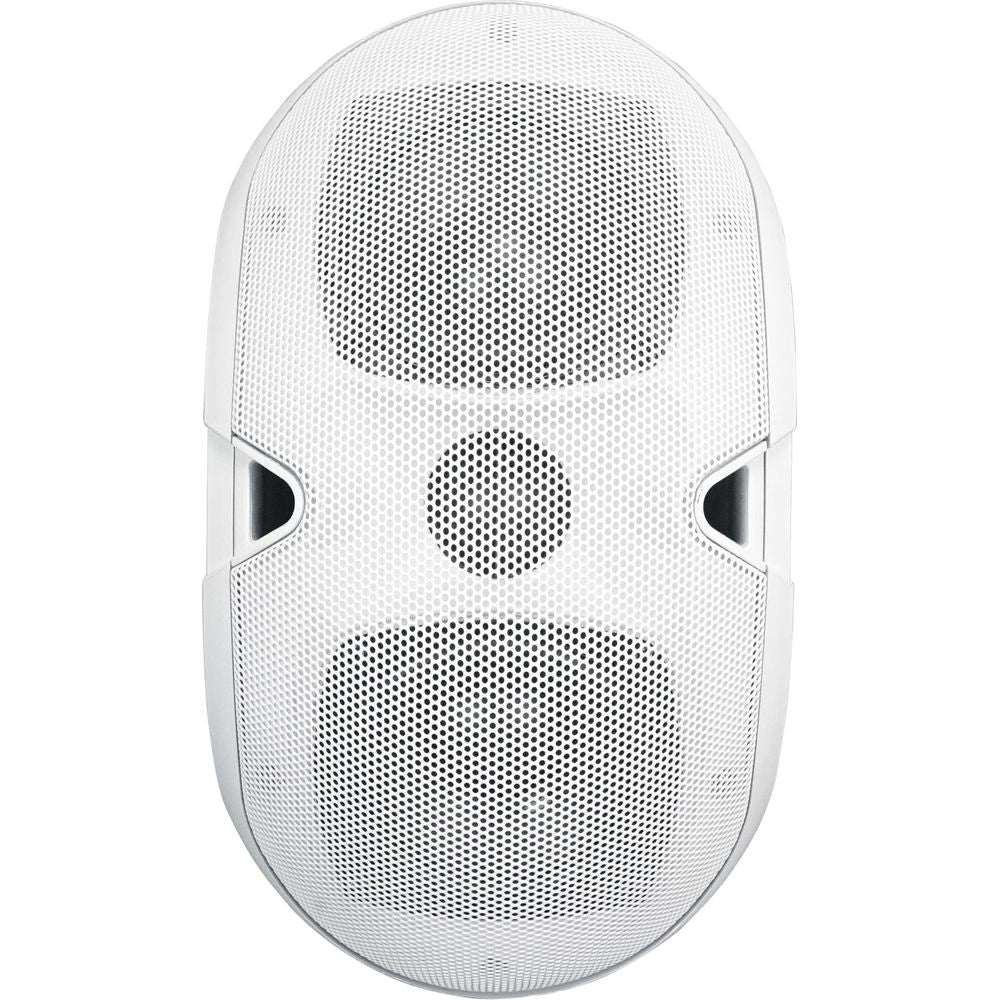 Commercial Amplifier + 2 White Dual 4" 70V Patio Wall Speakers