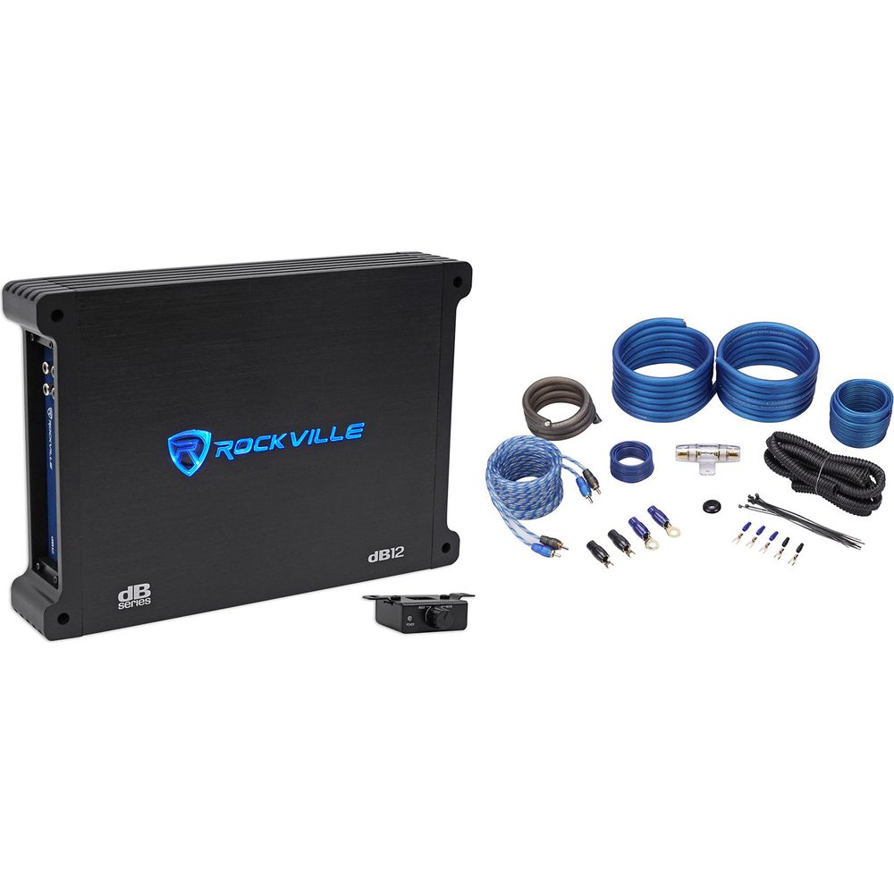dB12 Mono Amplifier + 4 AWG Amp Wiring Kit Bundle