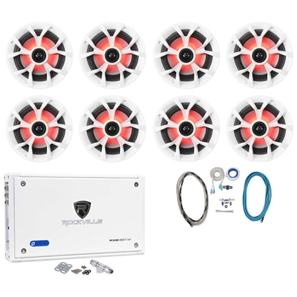 RKL65MBW 8-Pack + RXM8BTW Bluetooth Amplifier + RMWK4 Kit Bundle