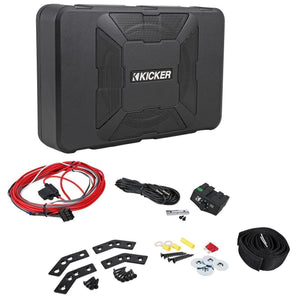 Kicker 8" Inch 150W Powered Subwoofer Compact Sub+Wires For 87-06 Jeep Wrangler