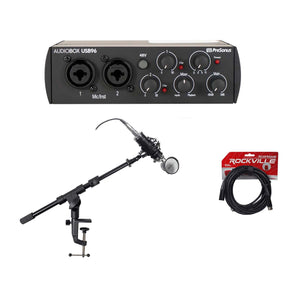 PRESONUS AUDIOBOX 96 2x2 Audio 2.0 Recording MIDI Interface+Mic+Cable+Stand