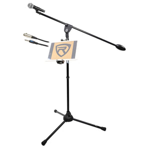 Samson Microphone+Tripod Base Mic Stand w/ 31" Boom+Smartphone/Tablet/iPad Mount