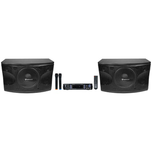 Rockville RPA70WBT Bluetooth Karaoke Amplifier/Mixer+(2) Mics+(2) 12" Speakers
