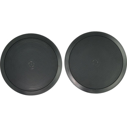6-Zone Amplifier+(14) 8" 2-Way Black Ceiling Speakers For Restaurant