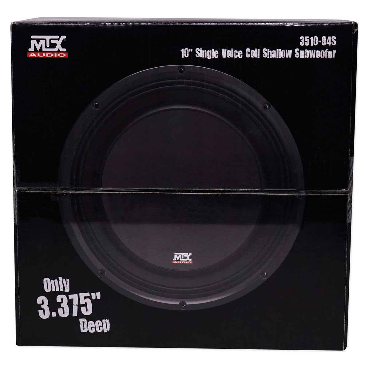 MTX 3510-04S 10" 600 Watt Shallow Mount Car Audio Subwoofer Slim Sub SVC 4-ohm