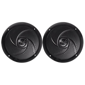 (8) Rockville RSM65B 6.5" 1280 Watt Waterproof Shallow Slim Marine Boat Speakers
