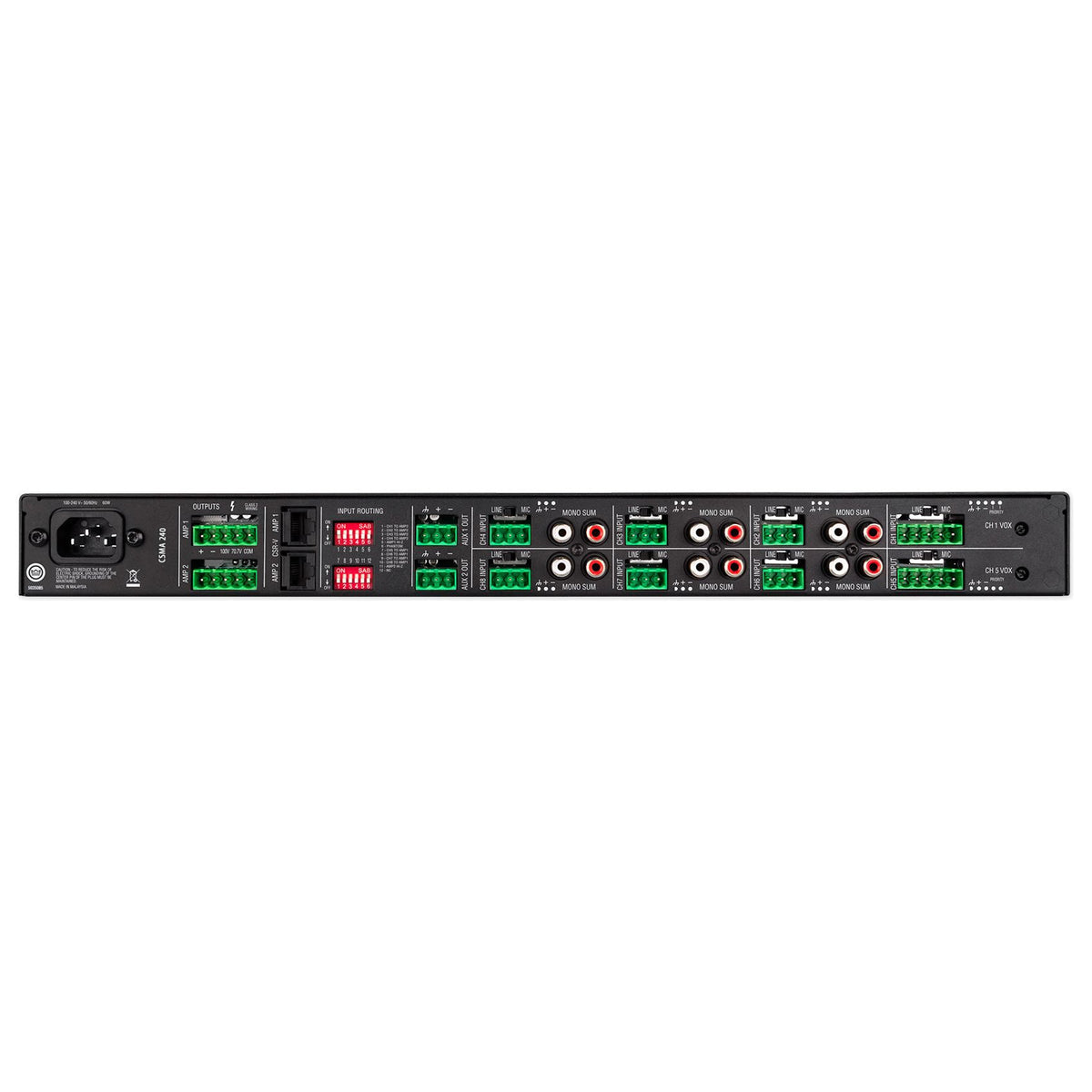 CSMA240 2 x 40W Amplifier + (Qty 6) 8" Ceiling Speaker Package