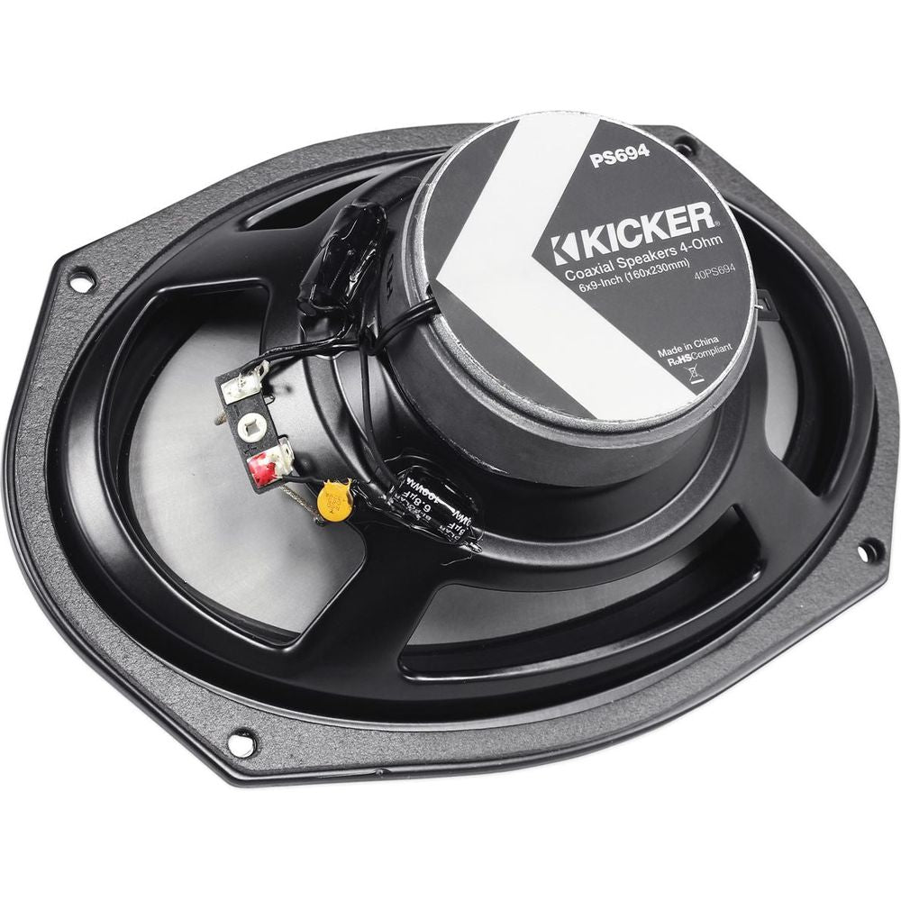 (2) kicker PS69 6x9" 360° Degree Swivel Chrome Surface Mount Boat Speakers