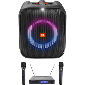 JBL Partybox Encore Essential Portable Compact Party Speaker w LED+Wireless Mics