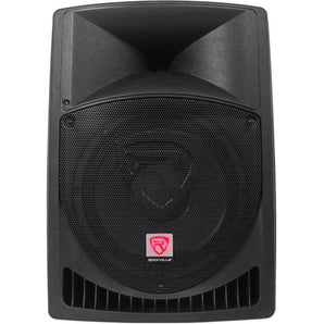 (2) Rockville RPG12 12" Powered PA Speakers+Active 15" Subwoofer+Stands+Cables