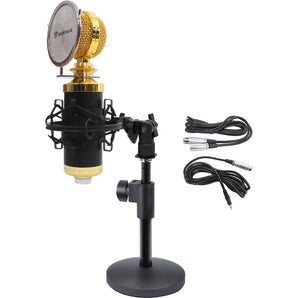 Rockville RCM02 Studio Podcast Recording Microphone+Samson Desktop Mic Stand