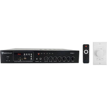 RCS80-1 70v Commercial Amplifier w/Bluetooth + White Wall Volume Control