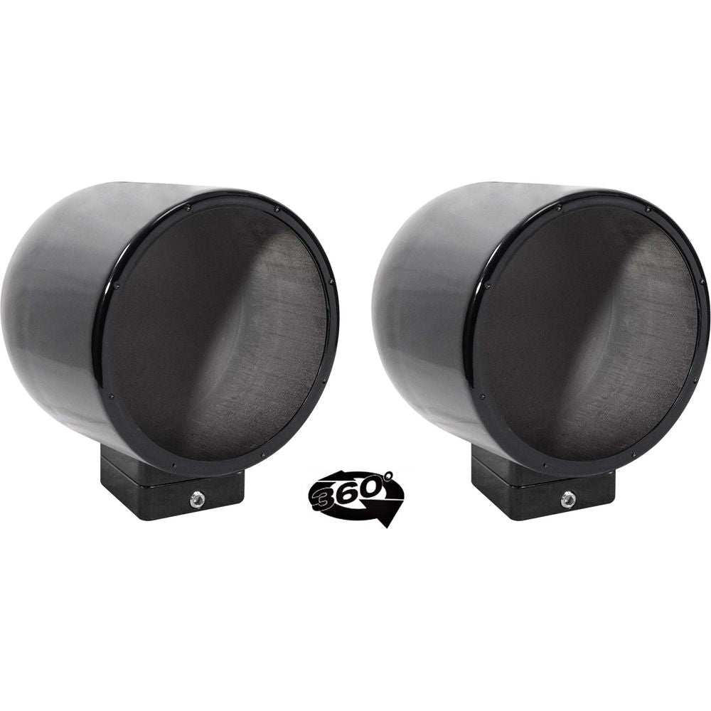 MAC80B Black 7.7" Tower Speaker Pods 2-Pack + MAC360B Swivel Clamps Bundle