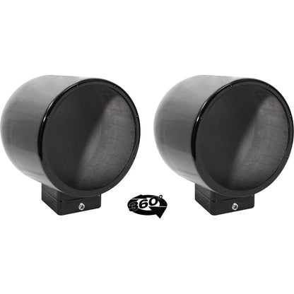 MAC80B Black 7.7" Tower Speaker Pods 2-Pack + MAC360B Swivel Clamps Bundle