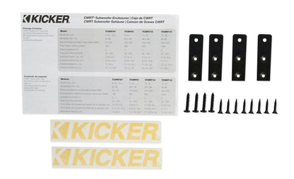 48TCWRT102 10" Slim Subwoofer + Amplifier + Wire Kit Bundle