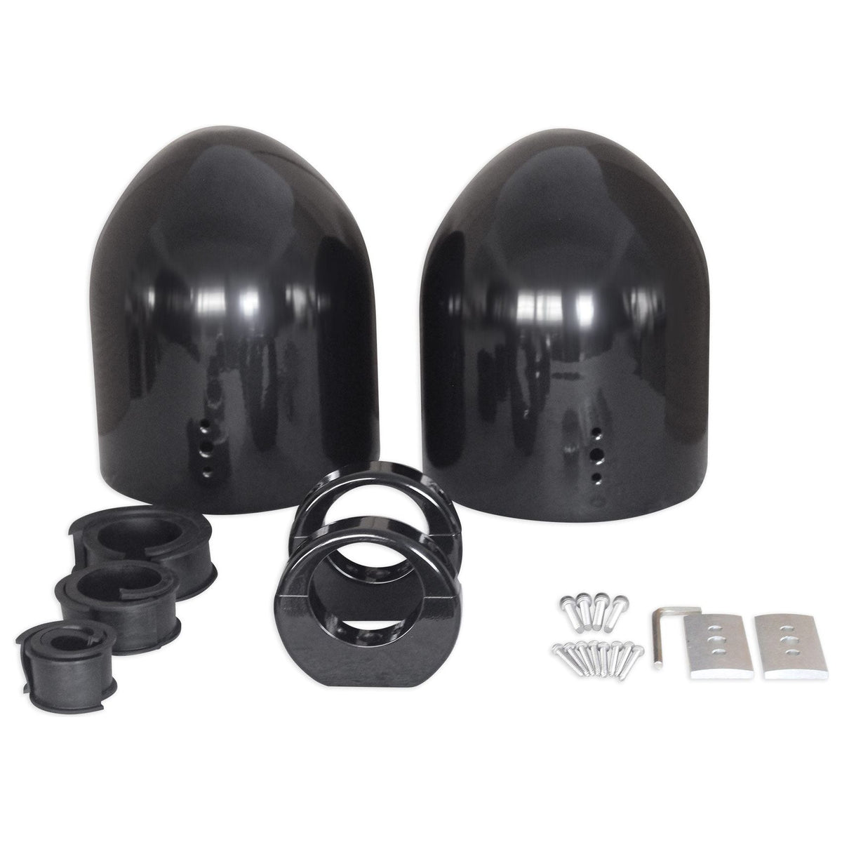 MAC80B 7.7" Black Aluminum Wakeboard Tower Speaker Pods+Covers