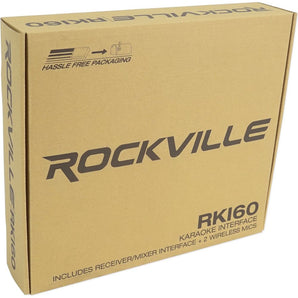 Rockville Hybrid Home Theater Karaoke Machine System w/8" Sub+(2) Wireless Mics