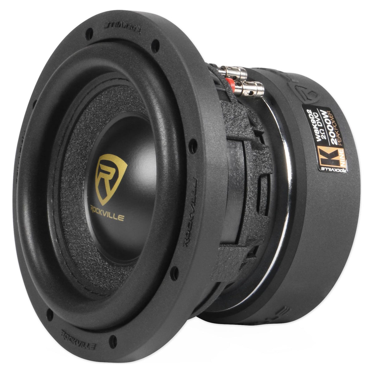 (2) W65K9D2 6.5" 1000 Watt Car Audio Subwoofers + Mono Amplifier + Amp Kit