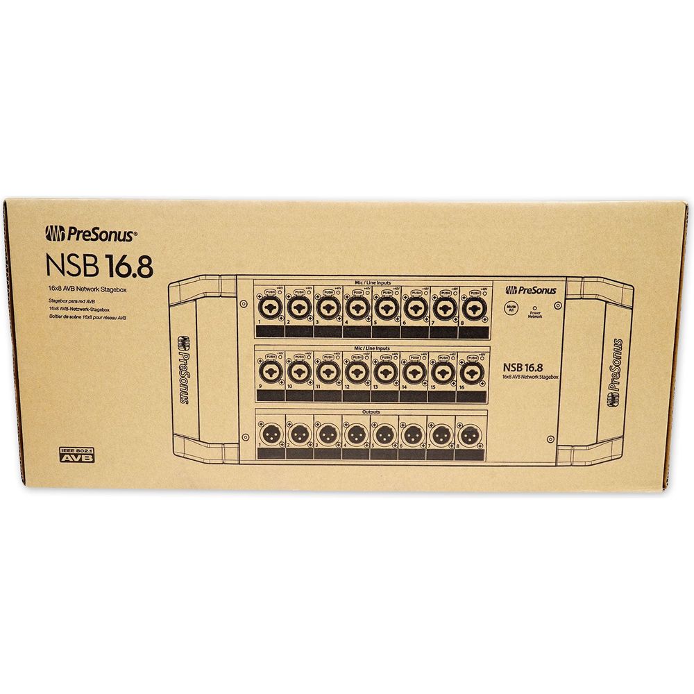 NSB 16.8 AVB Stage Box with 16 XLR Cables