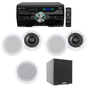 Technical Pro 4000w Home Theater DVD Receiver w/Bluetooth+(5) 6.5" Speakers+Sub