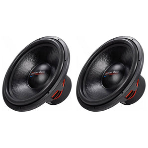 (2) American Bass HD18D2 HD 18" 4000w Competition Car Subwoofers 300Oz Magnets