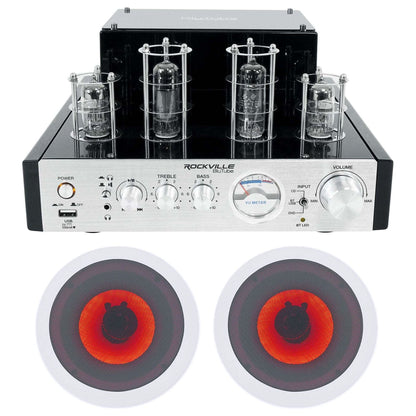BluTube Amplifier/Home Theater Receiver + (2) 6.5" LED Ceiling Speakers